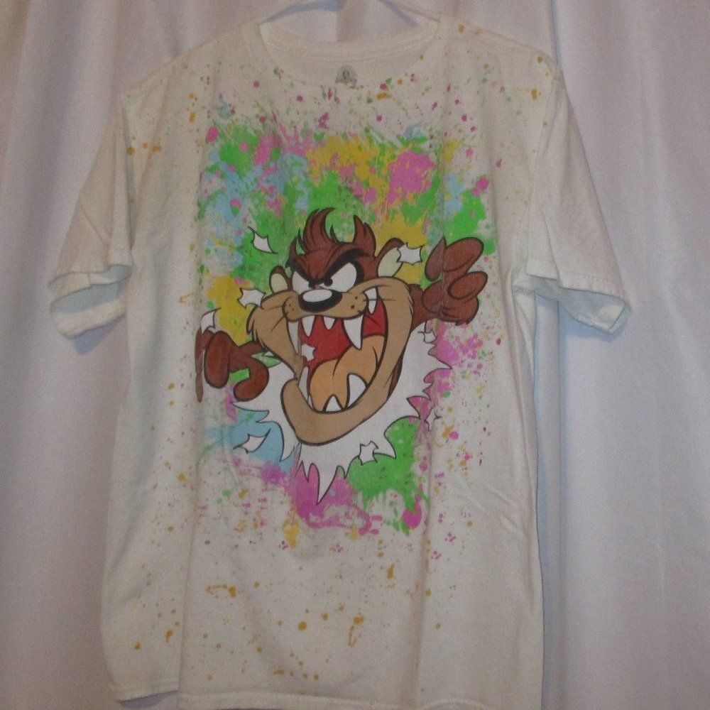 Looney Tunes Taz T Shirt Size XL Cotton White